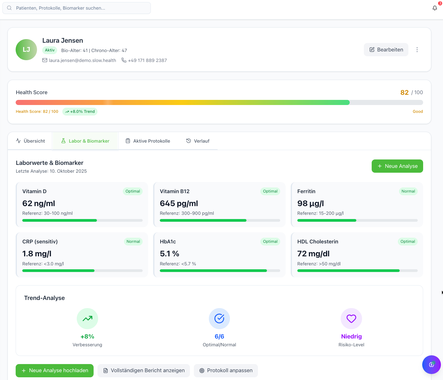Health-Client-Management im Portal